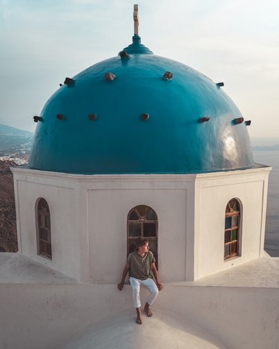 picture on the dome of the church